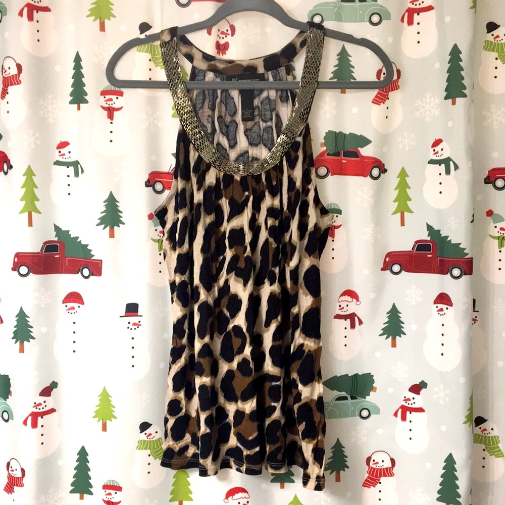 INC brand leopard print tank